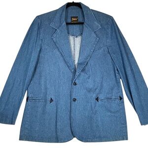 JULES Men’s Blue Denim Blazer Western Jacket
